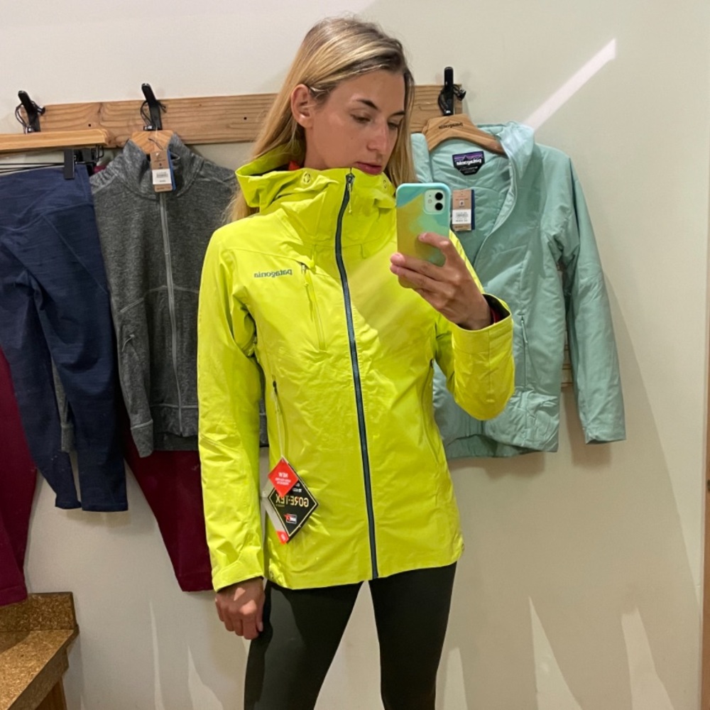 Patagonia Pluma Shell Ski Jacket XS - neon yellow